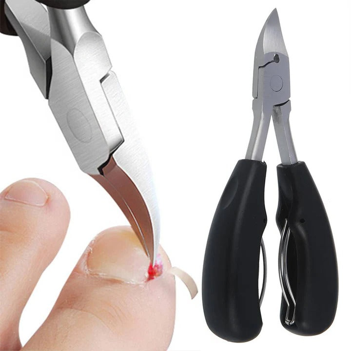 Tagliaunghie con ganasce larghe per unghie spesse, con lima integrata