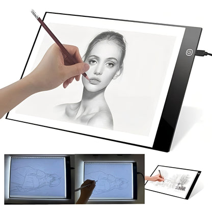 Tavola luminosa LED per il tracciamento con luminosità regolabile per disegno e artigianato