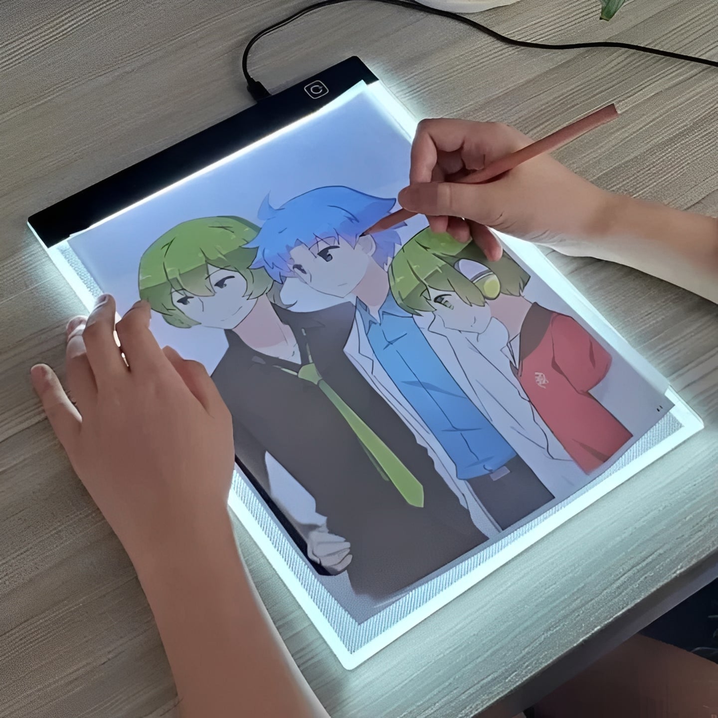Tavola luminosa LED per il tracciamento con luminosità regolabile per disegno e artigianato