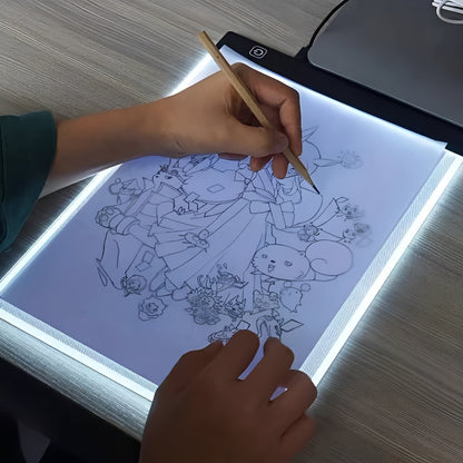 Tavola luminosa LED per il tracciamento con luminosità regolabile per disegno e artigianato
