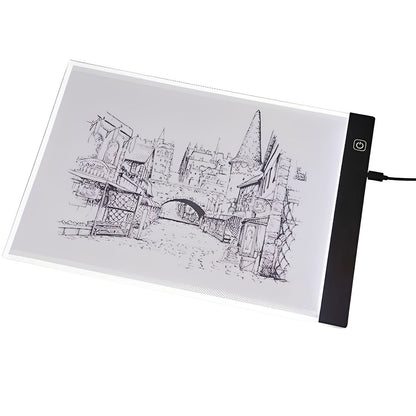 Tavola luminosa LED per il tracciamento con luminosità regolabile per disegno e artigianato