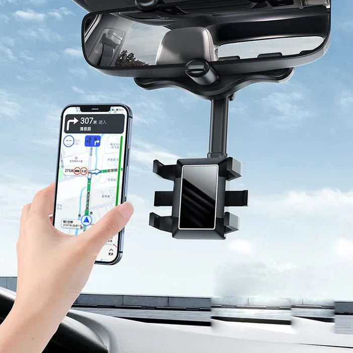 Supporto per telefono per auto ruotabile a 360° per specchietto retrovisore