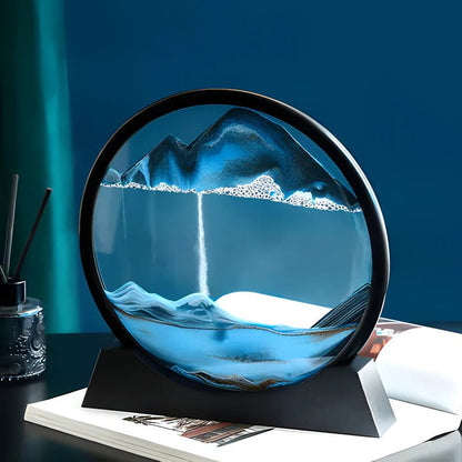 Arte dinamica della sabbia marina con design di sabbia in movimento