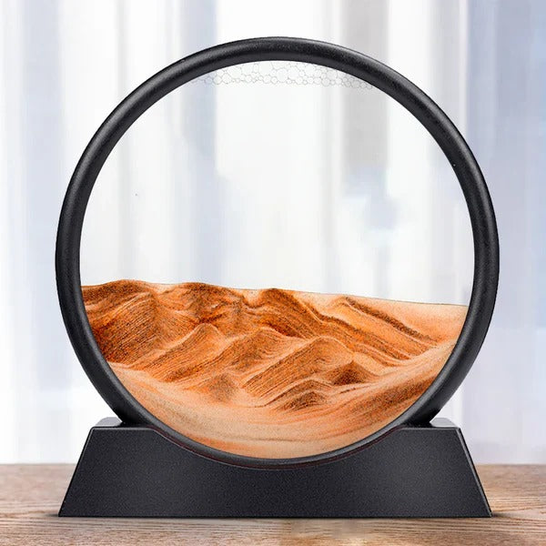 Arte dinamica della sabbia marina con design di sabbia in movimento