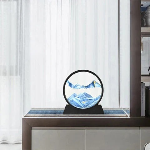 Arte dinamica della sabbia marina con design di sabbia in movimento