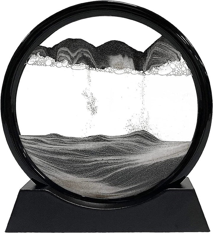 Arte dinamica del paesaggio di sabbia con movimento fluido della sabbia