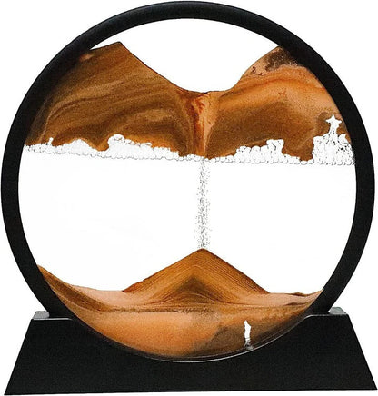 Arte dinamica del paesaggio di sabbia con movimento fluido della sabbia