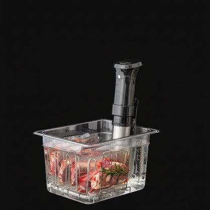Contenitore per cottura sous vide con coperchio per controllo preciso della temperatura