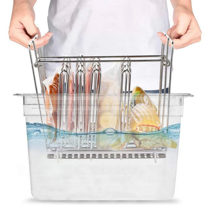 Contenitore per cottura sous vide con coperchio per controllo preciso della temperatura