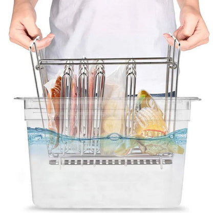 Contenitore per cottura sous vide con coperchio per controllo preciso della temperatura