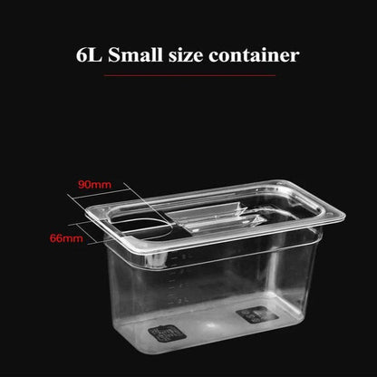 Contenitore per cottura sous vide con coperchio per controllo preciso della temperatura