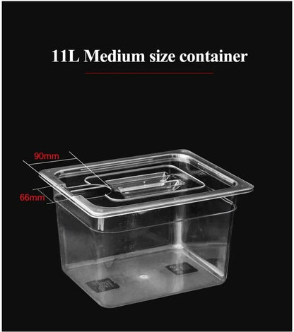 Contenitore per cottura sous vide con coperchio per controllo preciso della temperatura