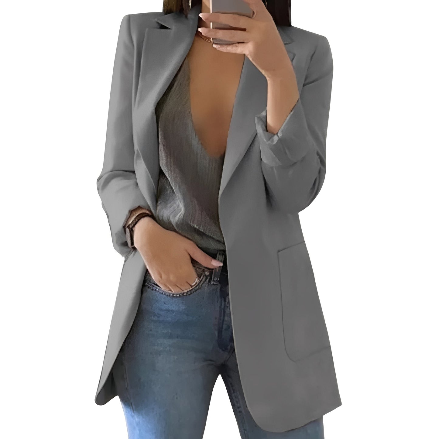 Blazer elegante da donna con apertura frontale