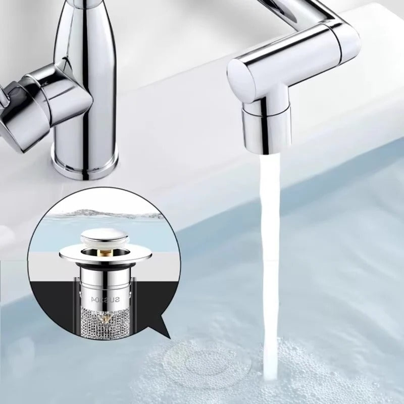 Tappo di scarico per lavandino con filtro per capelli e detriti, per bagno e cucina