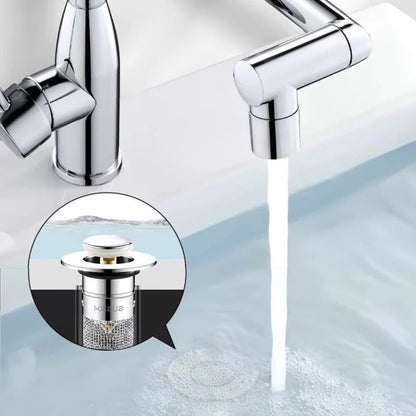 Tappo di scarico per lavandino con filtro per capelli e detriti, per bagno e cucina