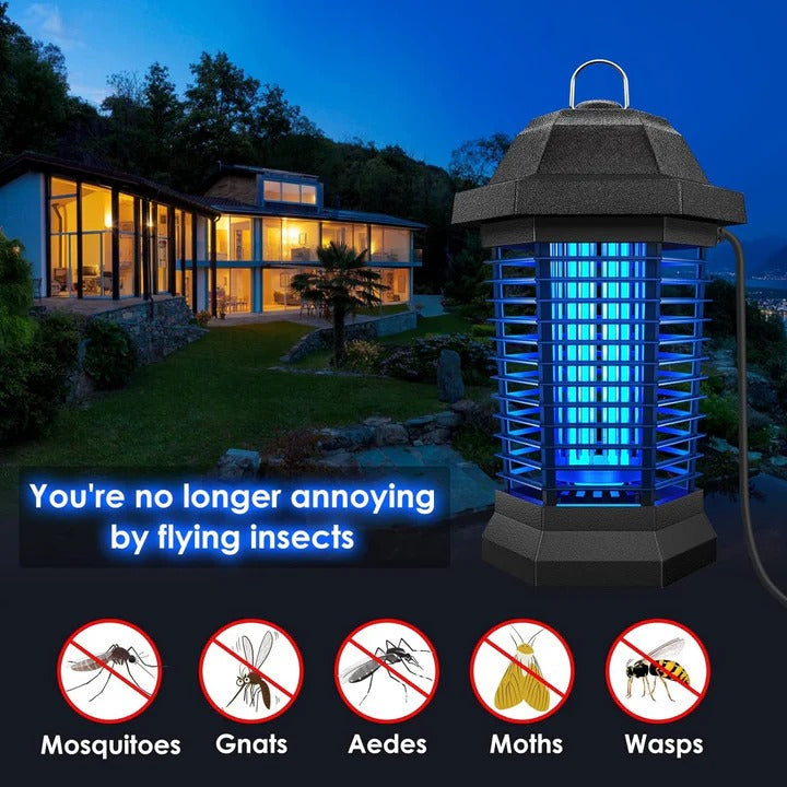 Zapper elettrico per insetti con luce UV e vassoio di raccolta