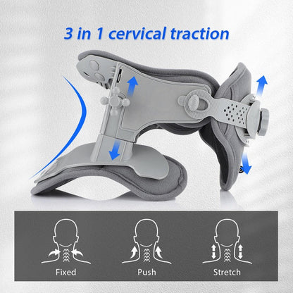 Dispositivo di trazione cervicale per il collo con altezza regolabile e impostazioni di calore