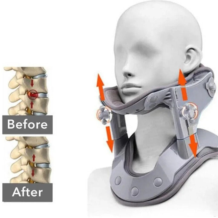 Dispositivo di trazione cervicale per il collo con altezza regolabile e impostazioni di calore