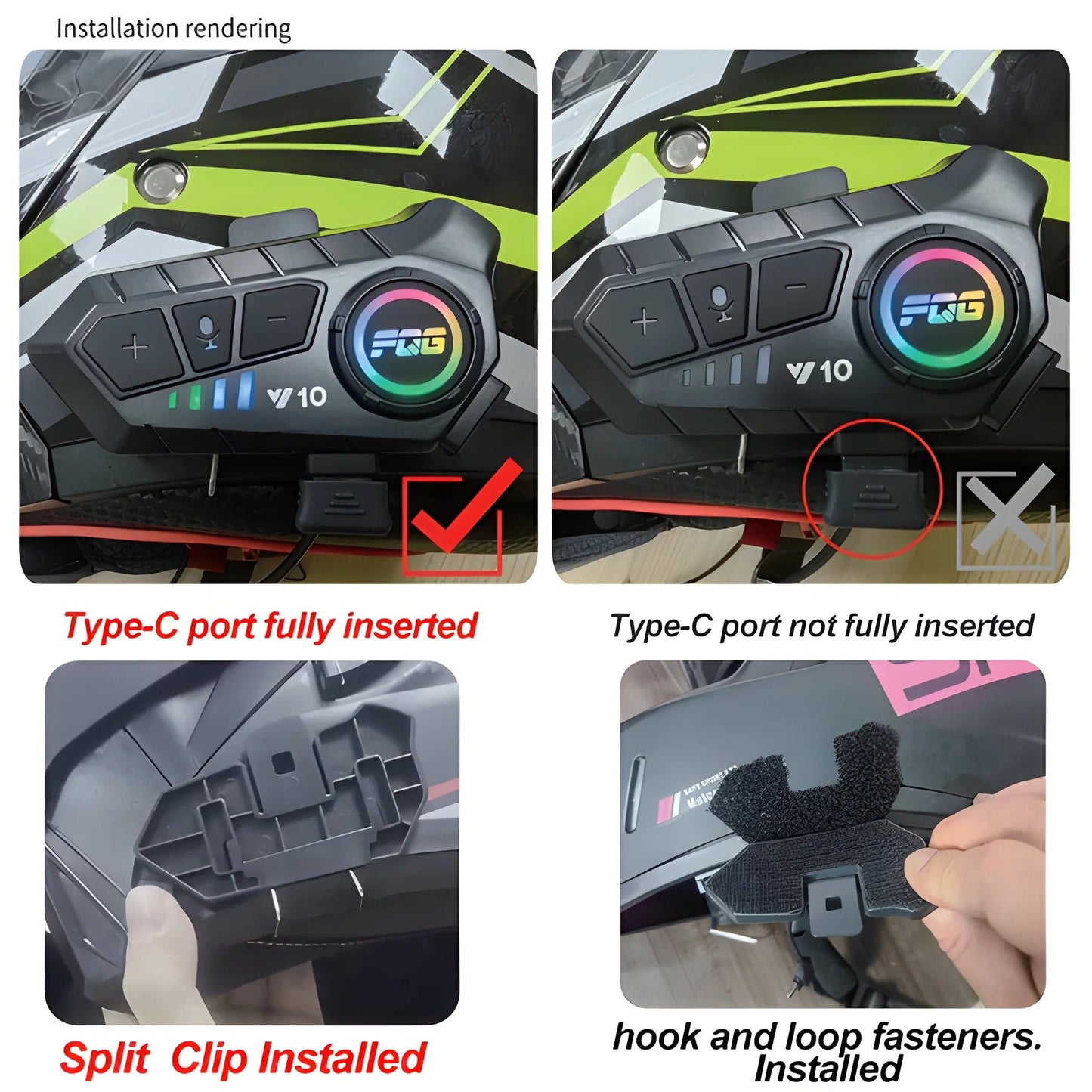 Cuffie Bluetooth senza fili per caschi da moto