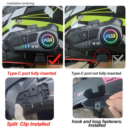 Cuffie Bluetooth senza fili per caschi da moto