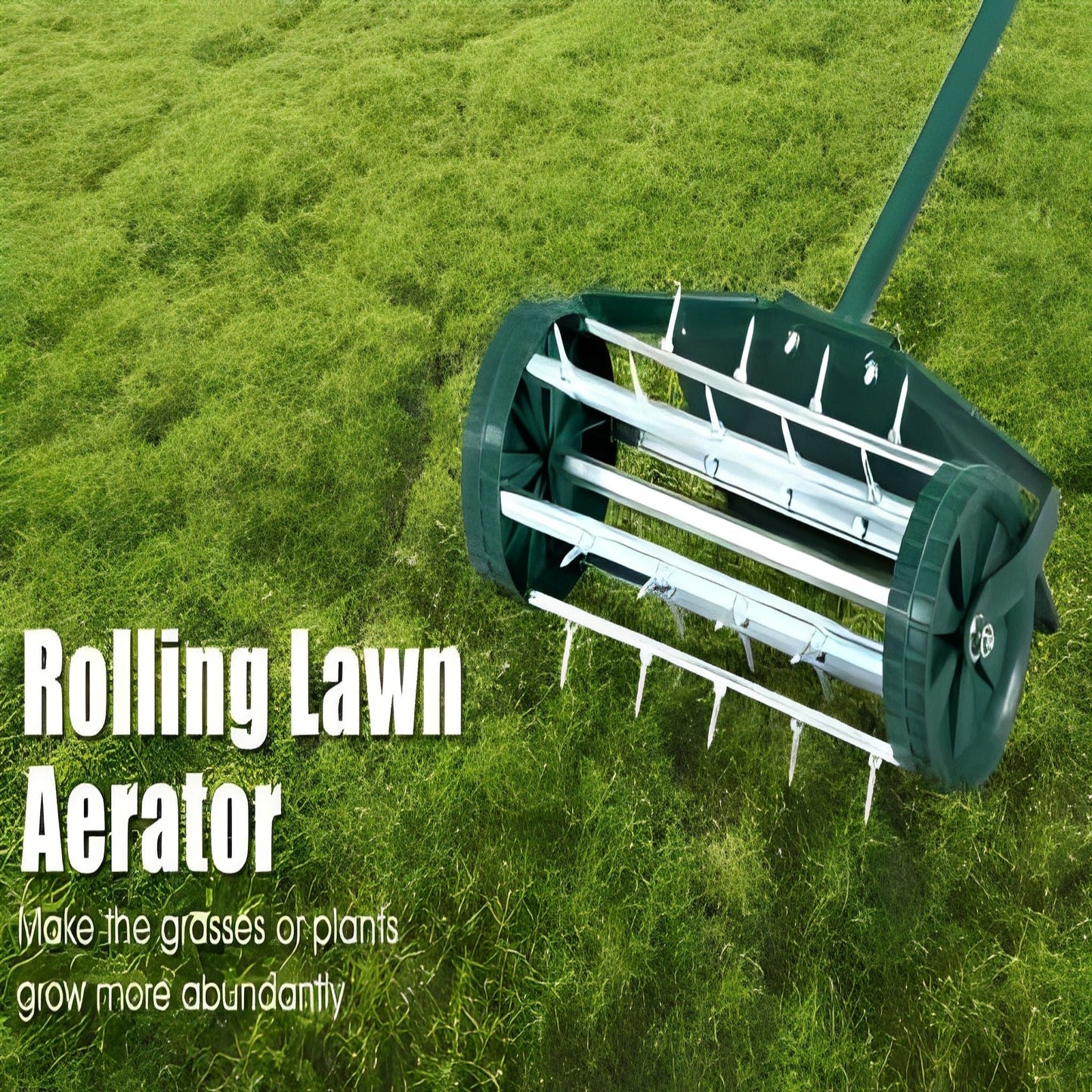 Aeratore per prato con punte in acciaio, aerazione manuale del terreno per cortile e giardino