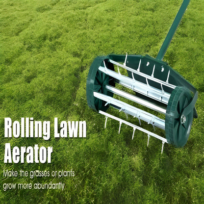 Aeratore per prato con punte in acciaio, aerazione manuale del terreno per cortile e giardino