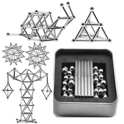 Kit di sfere magnetiche per costruzioni con aste di collegamento fai-da-te