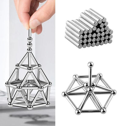 Kit di sfere magnetiche per costruzioni con aste di collegamento fai-da-te
