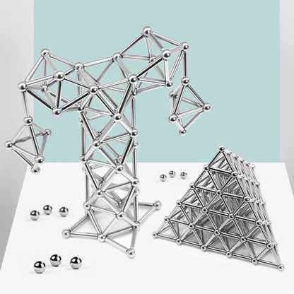 Kit di sfere magnetiche per costruzioni con aste di collegamento fai-da-te