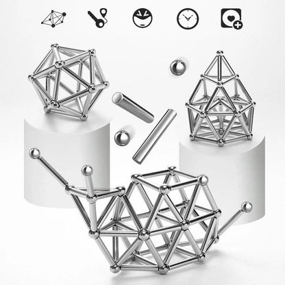 Kit di sfere magnetiche per costruzioni con aste di collegamento fai-da-te