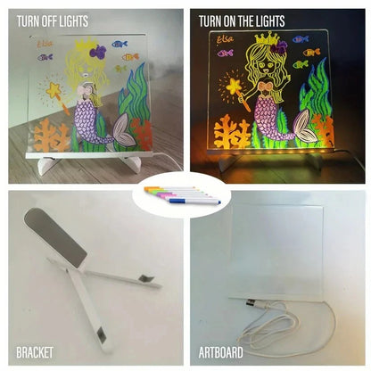Lavagna luminosa a LED per messaggi e note