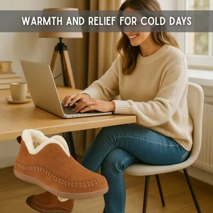 Scarpe ortopediche foderate in pile con supporto imbottito