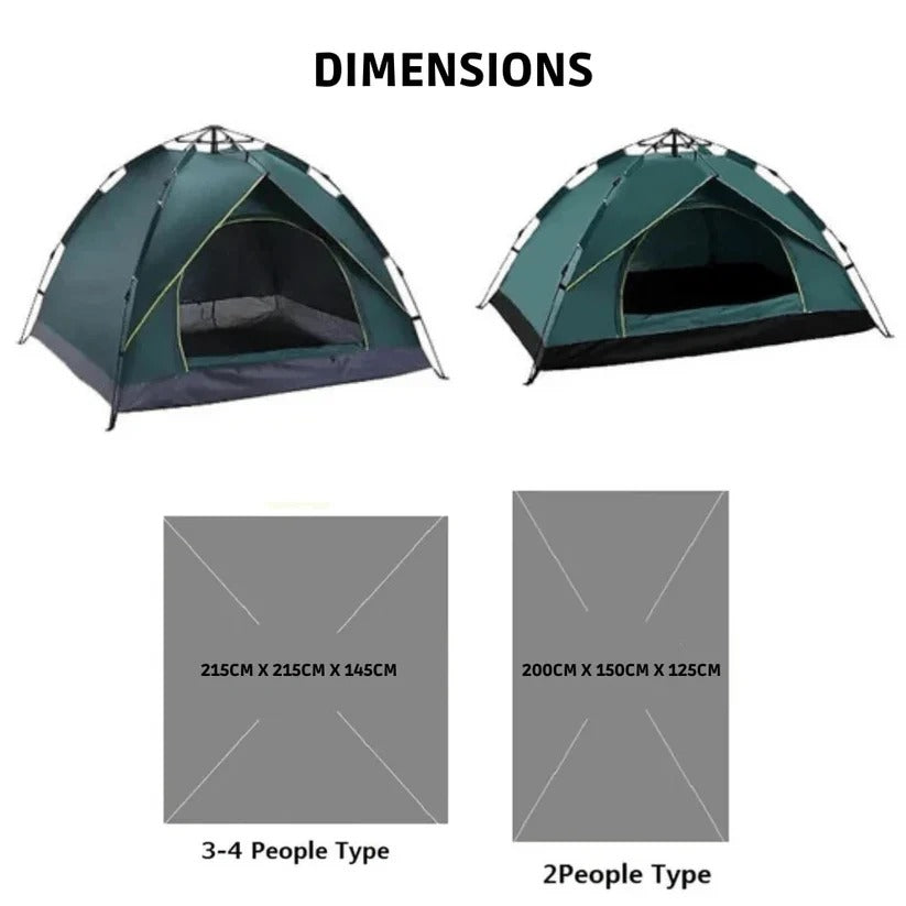 Tenda pop-up istantanea con telaio integrato