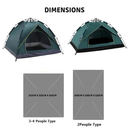Tenda pop-up istantanea con telaio integrato