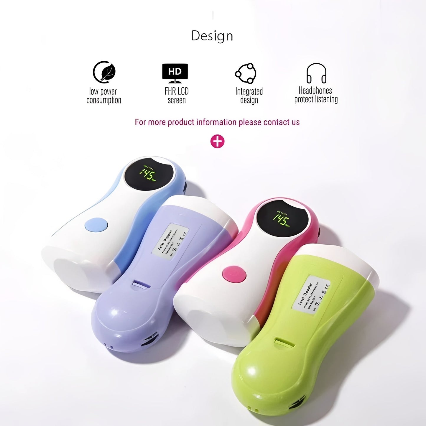 Monitor Doppler Fetale Portatile con Display LCD e Uscita per Cuffie