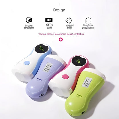 Monitor Doppler Fetale Portatile con Display LCD e Uscita per Cuffie
