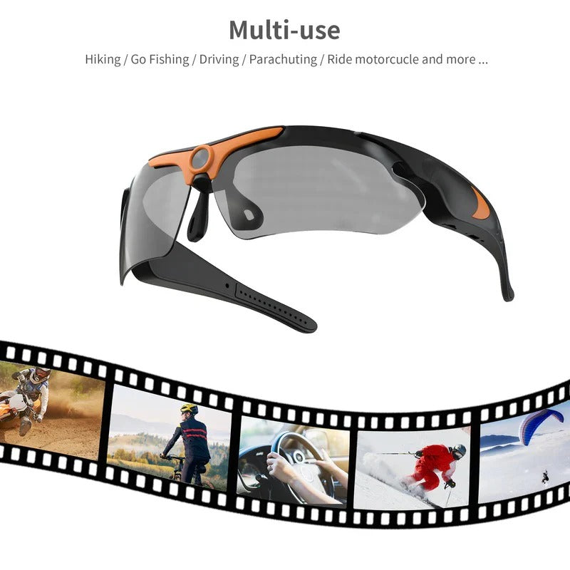 Occhiali da sole per registrazione video POV con fotocamera integrata