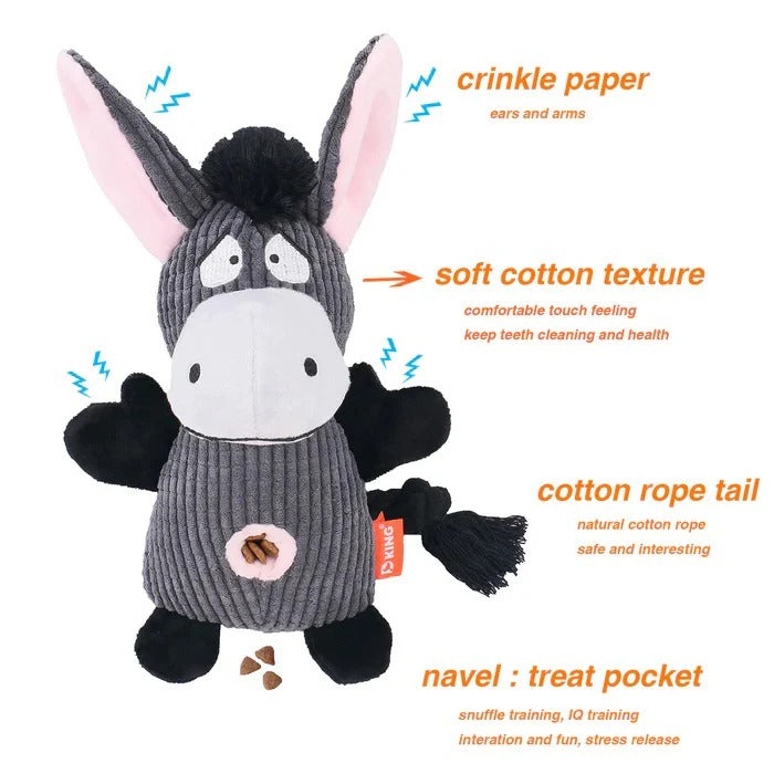 Giocattolo di peluche resistente a tema Stitch per tirare e riportare