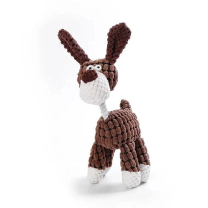 Giocattolo per cani in peluche con suono squillante e cuciture rinforzate