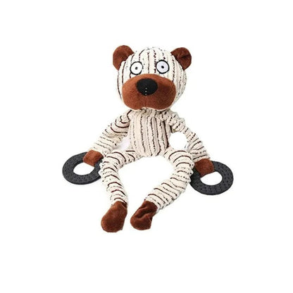 Giocattolo per cani in peluche con suono squillante e cuciture rinforzate