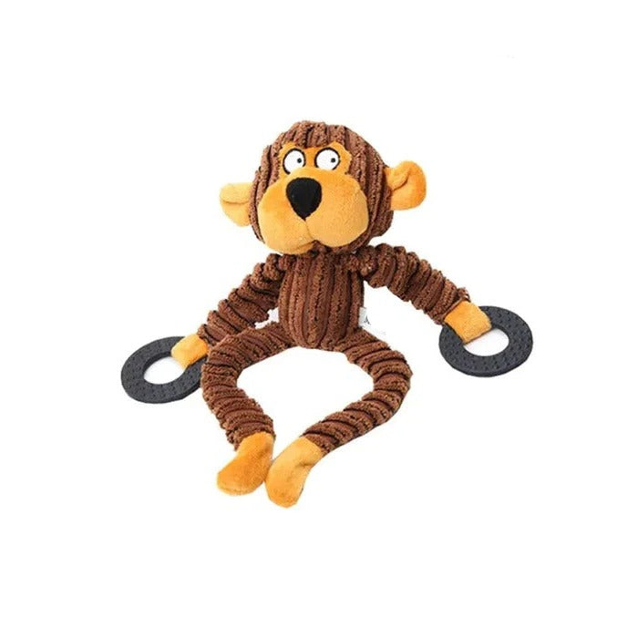Giocattolo per cani in peluche con suono squillante e cuciture rinforzate