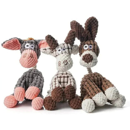 Giocattolo per cani in peluche con suono squillante e cuciture rinforzate