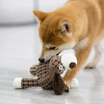 Giocattolo per cani in peluche con suono squillante e cuciture rinforzate