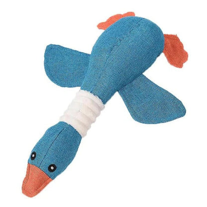 Giocattolo in peluche a forma di oca rinforzato per cani con tessuto testurizzato