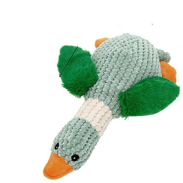 Giocattolo in peluche a forma di oca rinforzato per cani con tessuto testurizzato