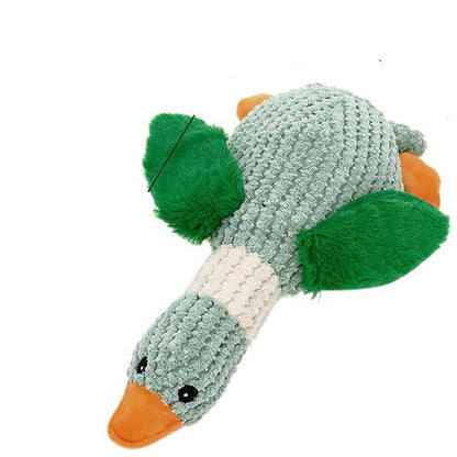 Giocattolo in peluche a forma di oca rinforzato per cani con tessuto testurizzato