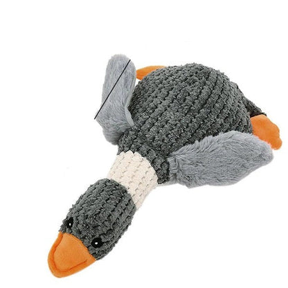 Giocattolo in peluche a forma di oca rinforzato per cani con tessuto testurizzato