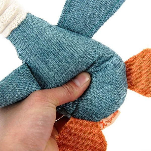 Giocattolo in peluche a forma di oca rinforzato per cani con tessuto testurizzato