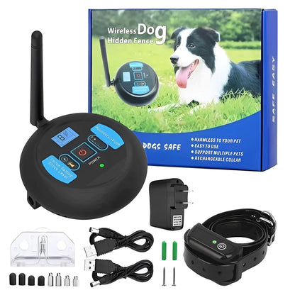 Sistema di recinzione wireless per cani con controllo remoto per l'addestramento