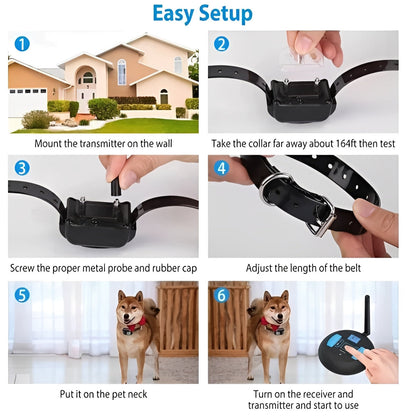 Sistema di recinzione wireless per cani con controllo remoto per l'addestramento